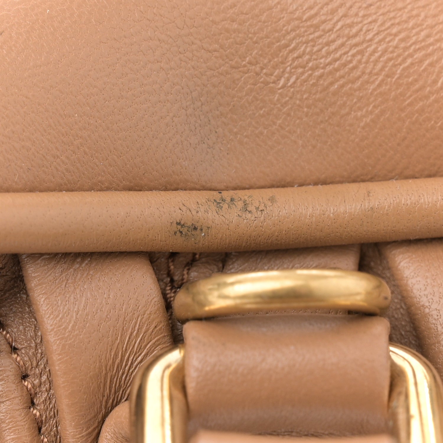 Miu Miu Nappa Matelasse Regular Arcadie Top Handle Bag Caramel 11 of 13