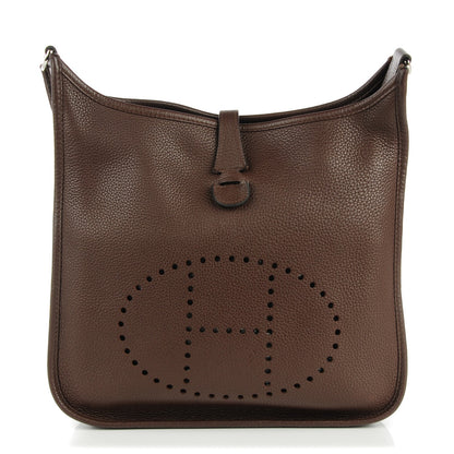 Hermes Taurillon Clemence Evelyne III PM Cafe 1 of 10