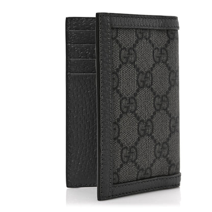 Gucci GG Supreme Monogram Textured Dollar Calfskin Ophidia Card Case Grey Black Graphite Grey 3 of 6