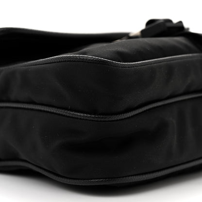 Prada Re-Nylon Saffiano Pocket Single Snap Buckle Shoulder Bag Black 8 of 9