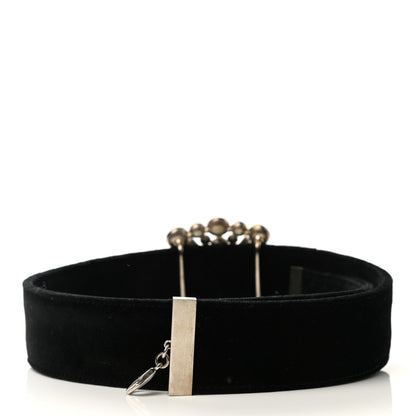 Chanel Velvet Gripoix Crystal Belt 80 32 Black 2 of 5