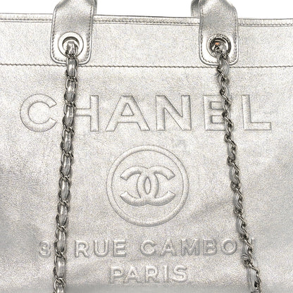 Chanel Metallic Calfskin Medium Deauville Tote Silver 8 of 11