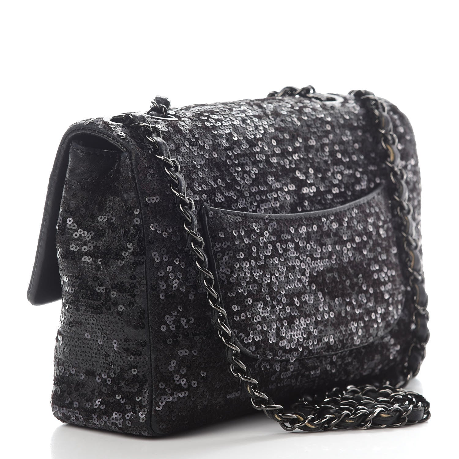 Chanel Sequin Lambskin Medium Moonlight on Water Flap Black 3 of 9