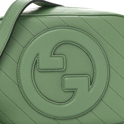 Gucci Sakai Be Green Calfskin Diagonal Stitched Small Blondie Shoulder Bag Green Soil Grass 7 of 9