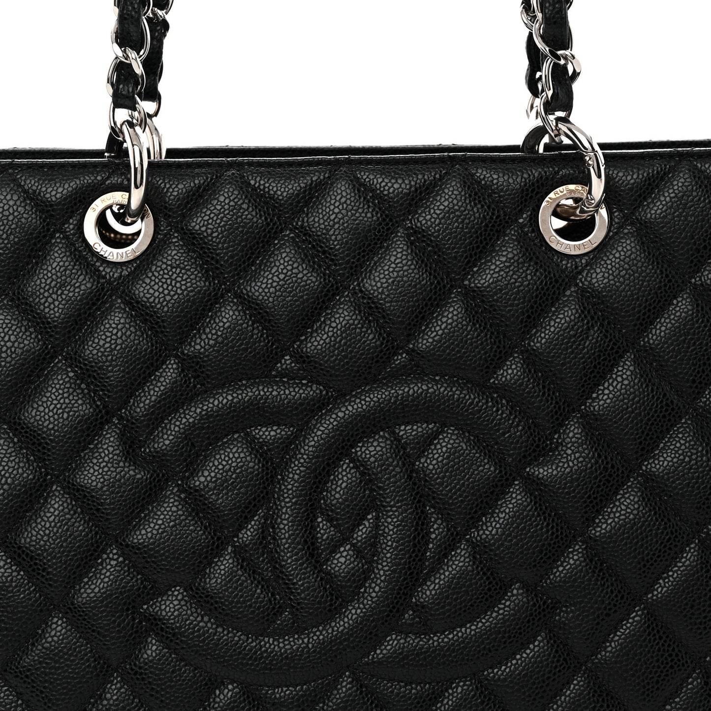 Caviar Quilted XL Grand Shopping Tote GST Black