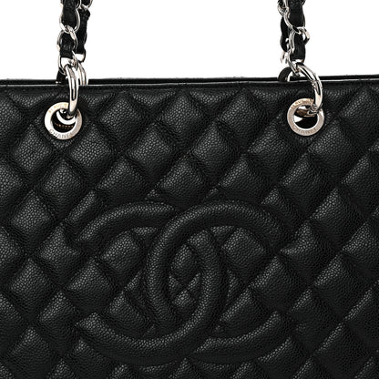 Chanel Caviar Quilted XL Grand Shopping Tote GST Black 8 of 10