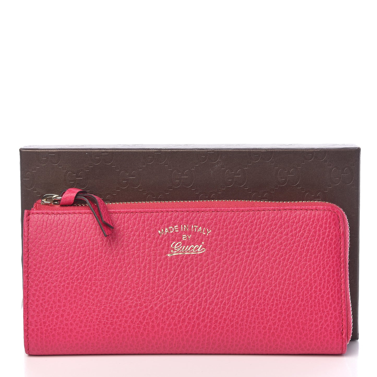 Dollar Calfskin Swing Zip Wallet Blossom