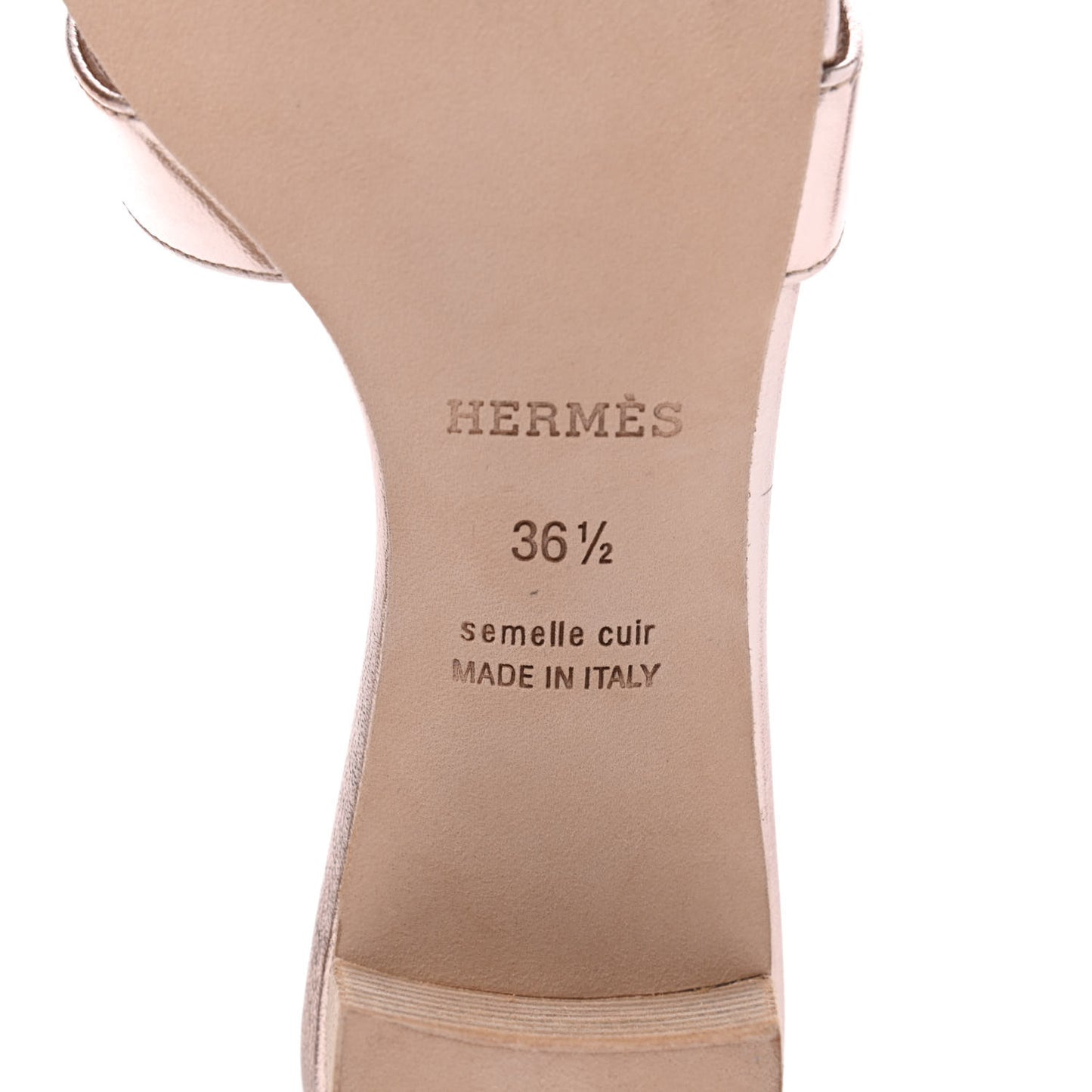 Metallic Nappa Oasis Sandals 36.5 Rose Dore