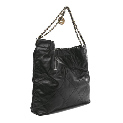 Chanel Shiny Calfskin Quilted Chanel 22 Black 4 of 11