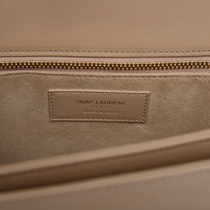 Saint Laurent Smooth Calfskin Medium Classic Monogram Universite Bag Cream 6 of 9