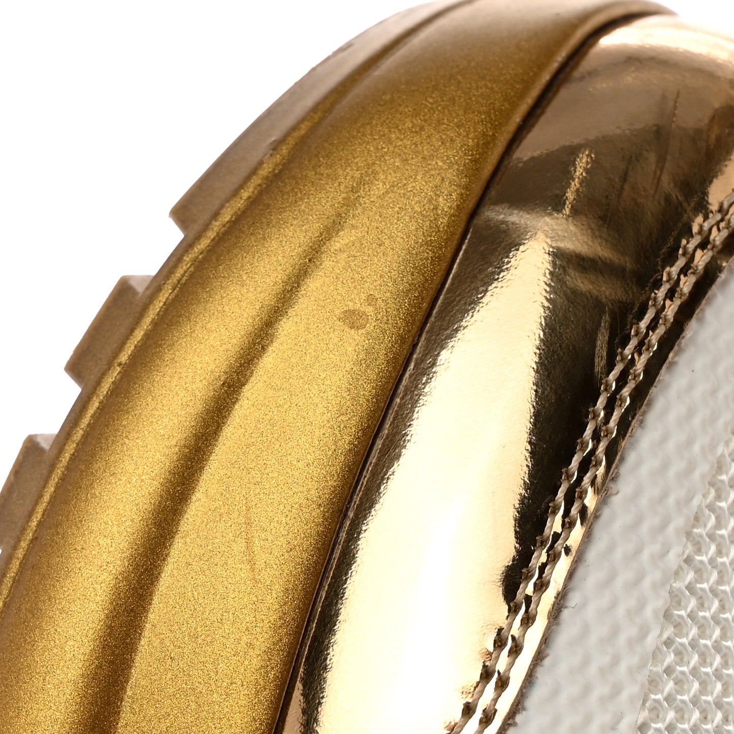 Metallic Calfskin Technical Nylon LV Archlight Sneakers 37 White Gold