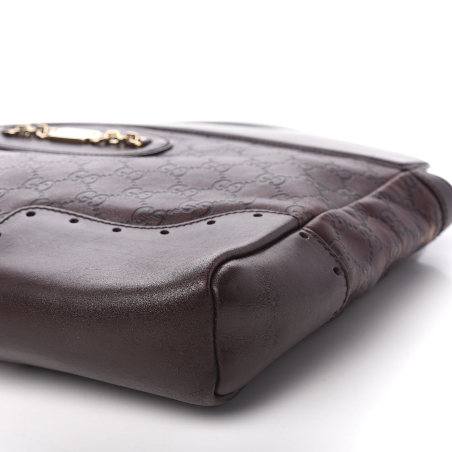 Guccissima Medium Punch Top Handle Tote Brown