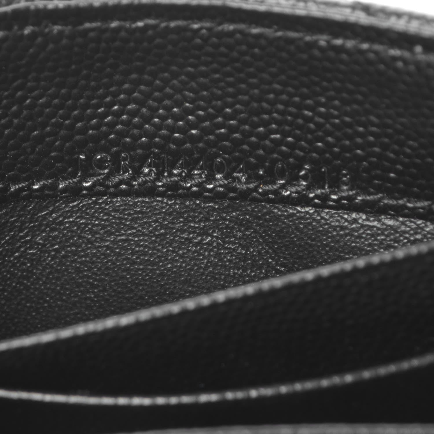 Saint Laurent Grain De Poudre Matelasse Chevron Small Monogram Envelope Wallet Black 5 of 8