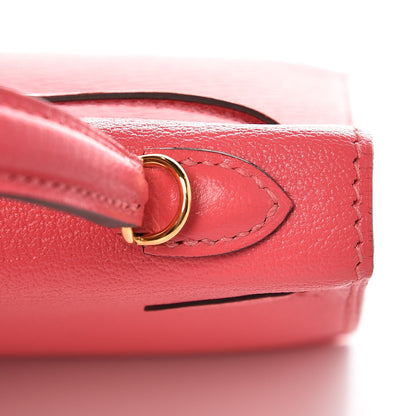 Hermes Chevre Mysore Mini Kelly Sellier 20 Rose Lipstick 22 of 29