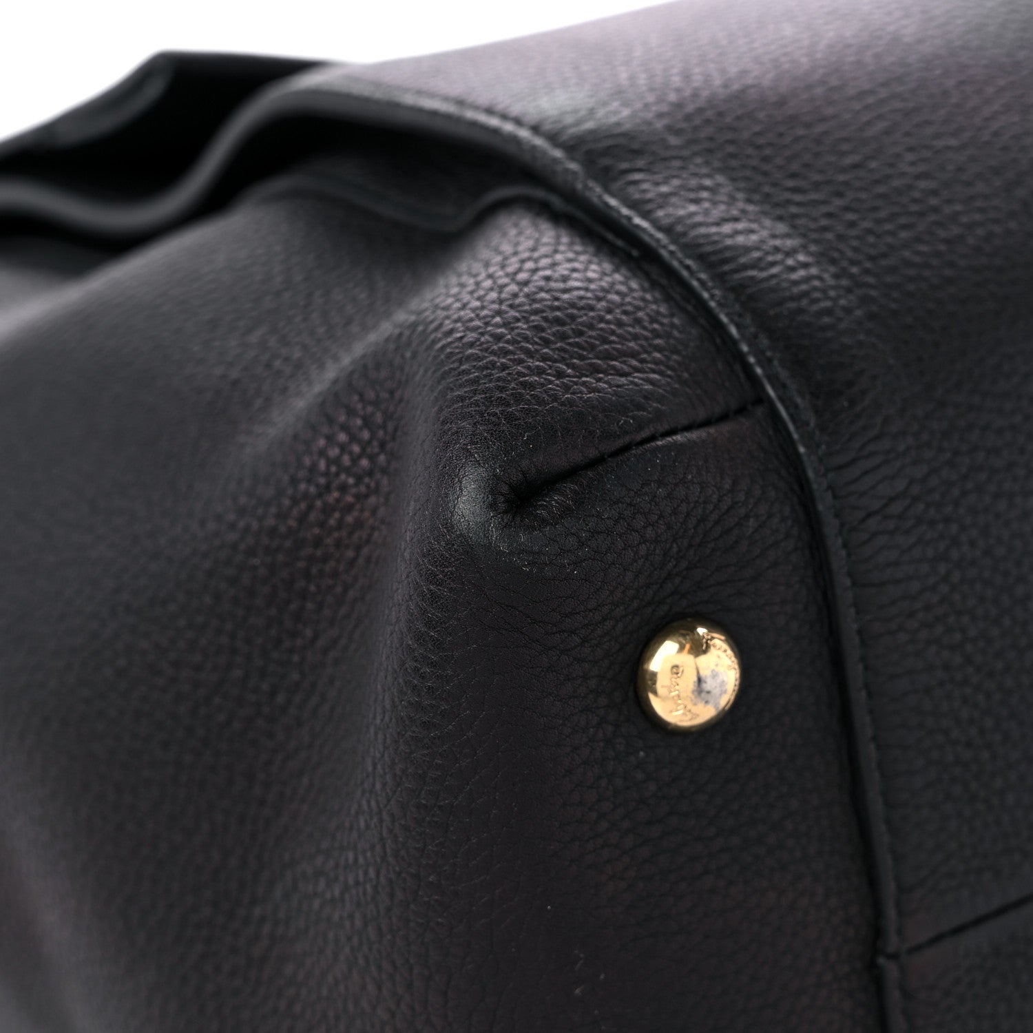 Salvatore Ferragamo Grained Calfskin Bitter Pocket Tote Black 8 of 15