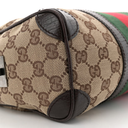 Gucci Monogram Vintage Web Mini Boston Dark Brown 9 of 11