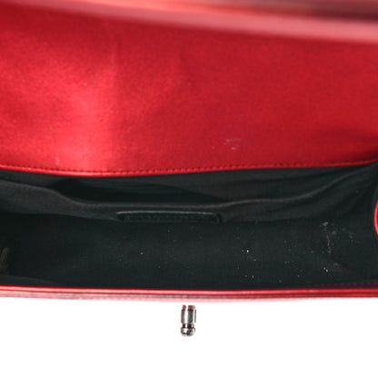 Chanel Metallic Patent Calfskin Quilted Medium Boy Flap Red 4 of 17
