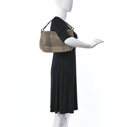 Bottega Veneta Nappa Intrecciato Stitched Small Shoulder Bag Taupe 2 of 10