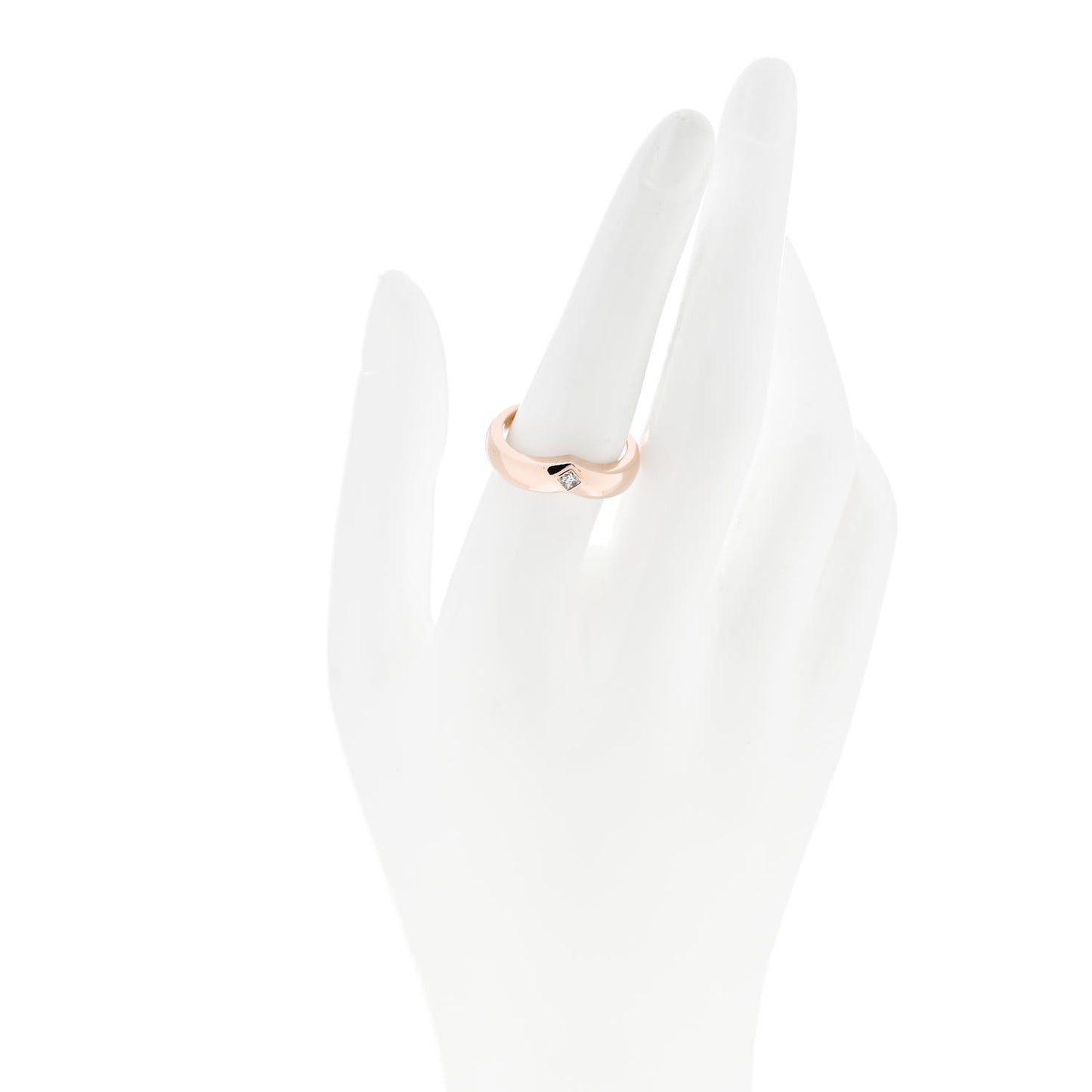 18K Pink Gold Diamond Triandos Ring 56 7.5