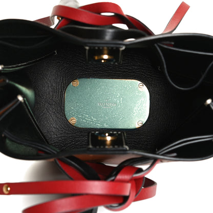 Valentino Garavani Grainy Calfskin VLogo Bucket Bag Brown 9 of 21