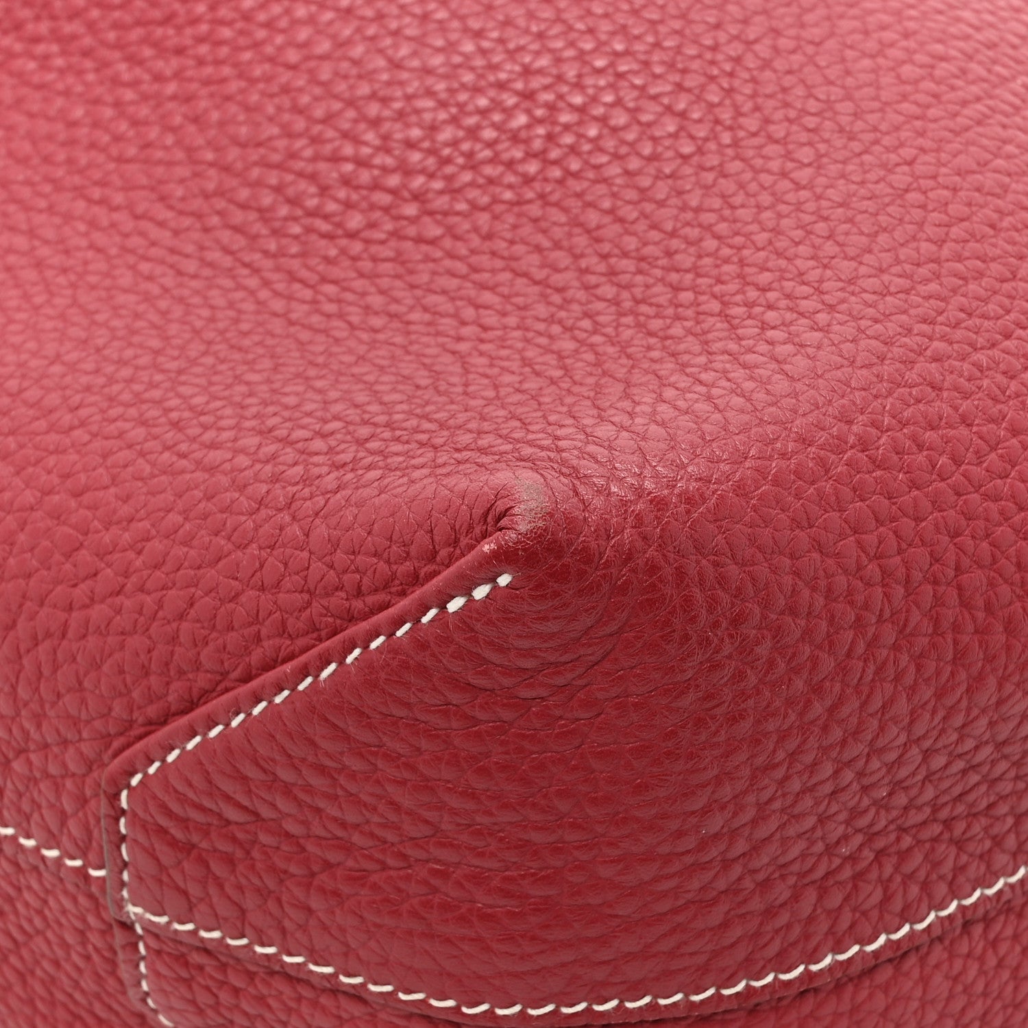 Hermes Taurillon Clemence Double Sens 45 Reversible Tote Rubis Bougainvillea 19 of 25