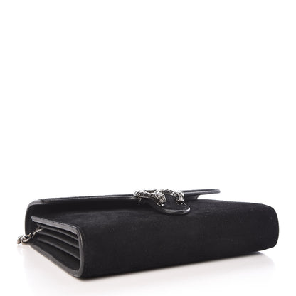 Gucci Suede Mini Dionysus Chain Wallet Black 4 of 9