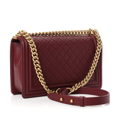 Chanel Calfskin Quilted New Medium Boy Flap Burgundy 3 of 11