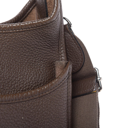 Hermes Taurillon Clemence Evelyne III GM Chocolate 10 of 11