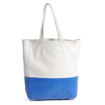 Celine Lambskin Vertical Bi-Cabas Blue White 1 of 9