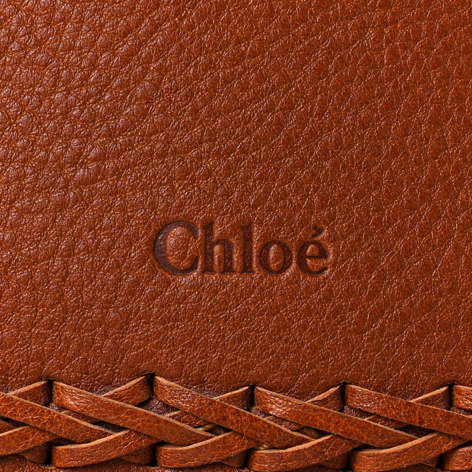 Chloe Calfskin Studded Medium Marcie Satchel Caramel 7 of 7