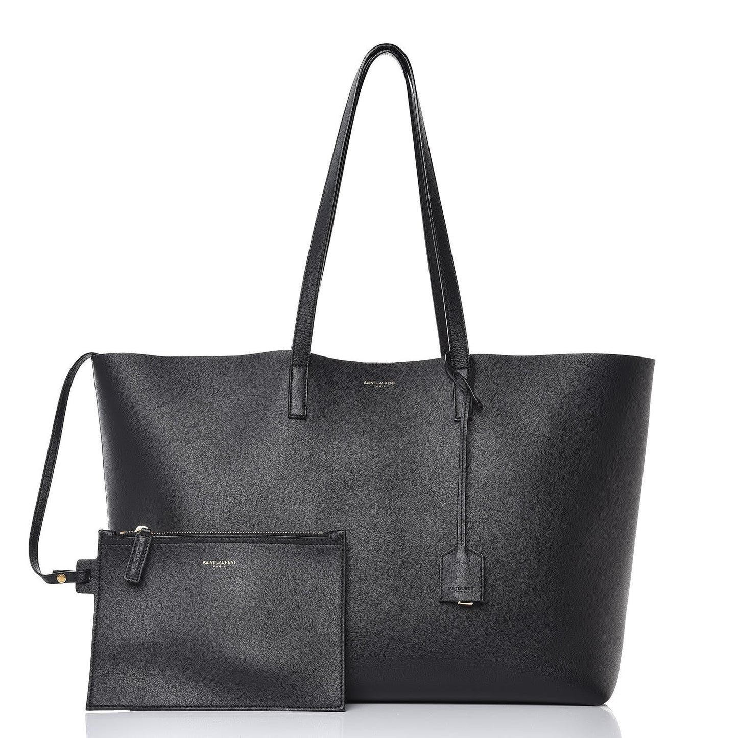 Calfskin Large Shopping Tote Black
