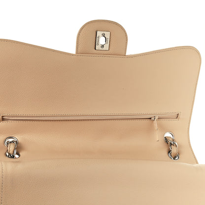 Chanel Caviar Quilted Jumbo Double Flap Light Beige 12 of 13