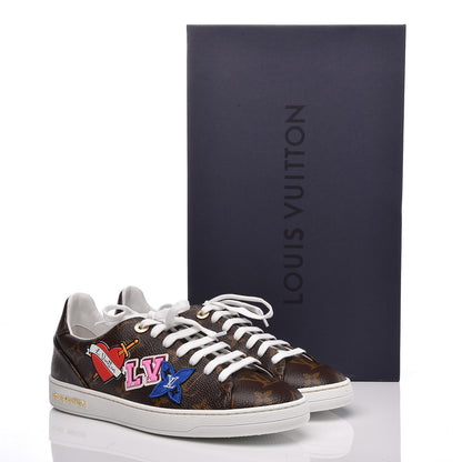 Louis Vuitton Calfskin Monogram LV Black Heart Sneakers 37.5 Cacao 8 of 8