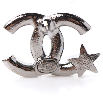Chanel Crystal CC Starfall Earrings Silver 4 of 5