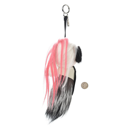 Fendi Mink Fox Goat Fur Mini Karlito Bag Charm Pink 2 of 3