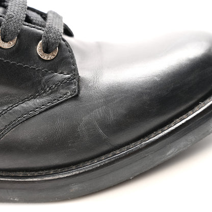 Chanel Calfskin Lace Up Combat Boots  39.5 Black 10 of 13