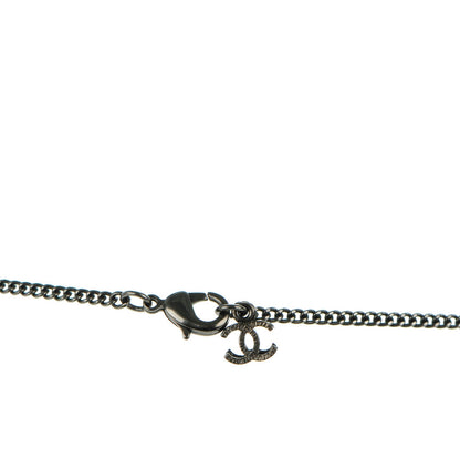 Chanel Crystal Baguette CC Necklace Purple Pink 4 of 6