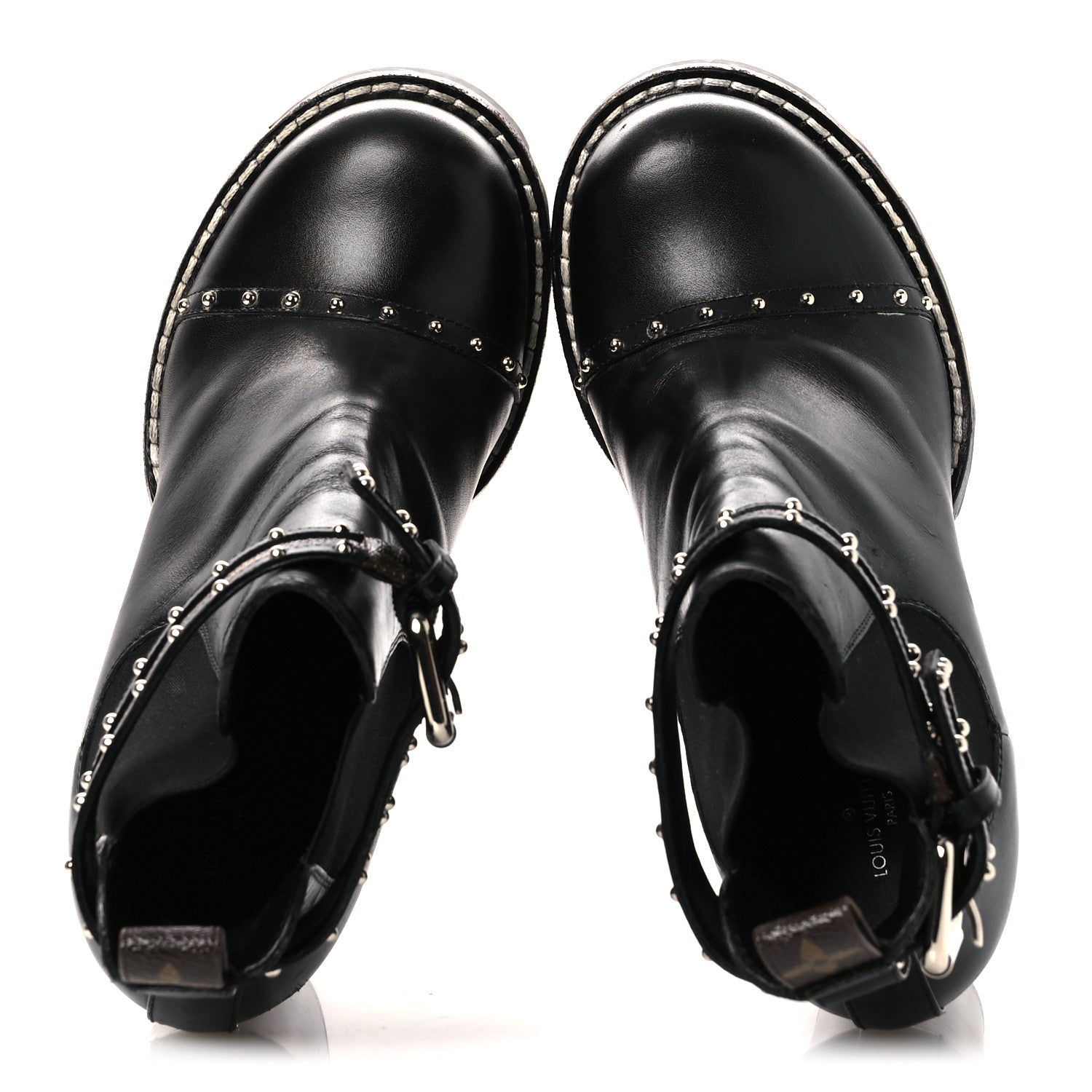 Louis Vuitton Calfskin Monogram Star Trail Chelsea Ankle Boots 39.5 Black 3 of 30