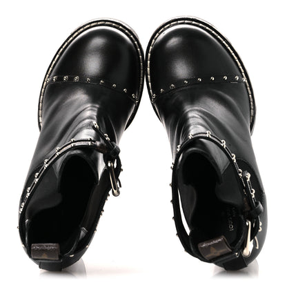 Louis Vuitton Calfskin Monogram Star Trail Chelsea Ankle Boots 39.5 Black 3 of 30