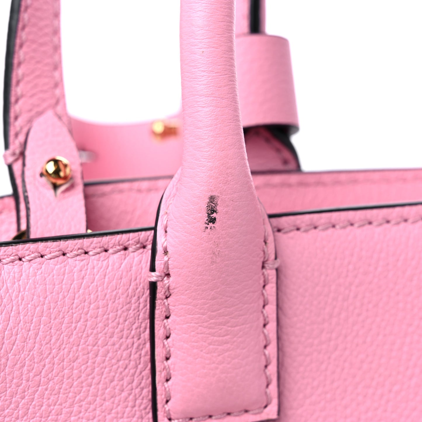 Grained Calfskin Small La Medusa Chain Tote Pink