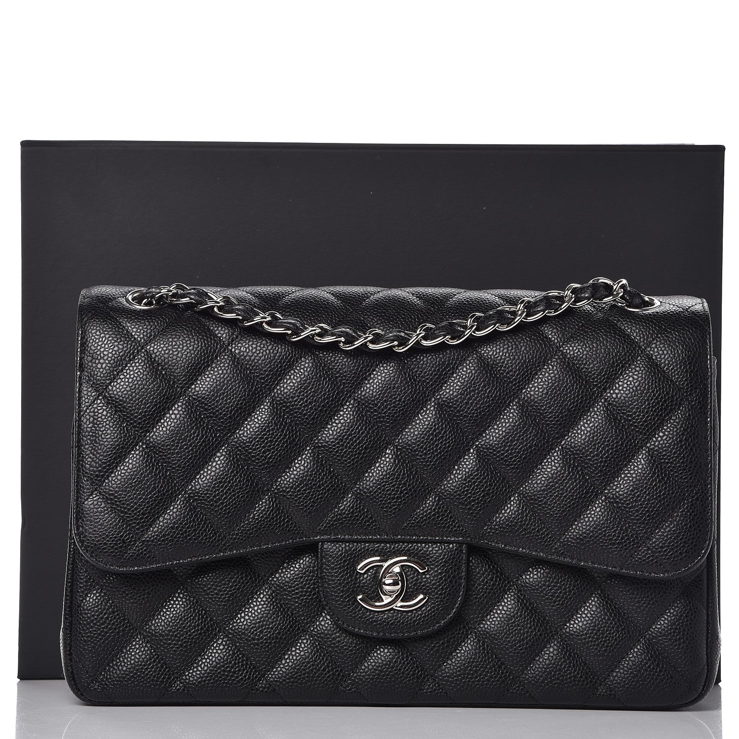 Chanel Caviar Quilted Jumbo Double Flap Black 10 of 10