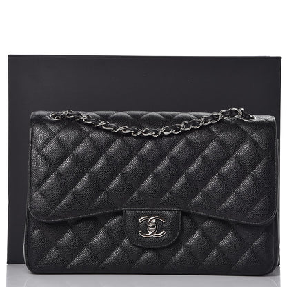 Chanel Caviar Quilted Jumbo Double Flap Black 10 of 10