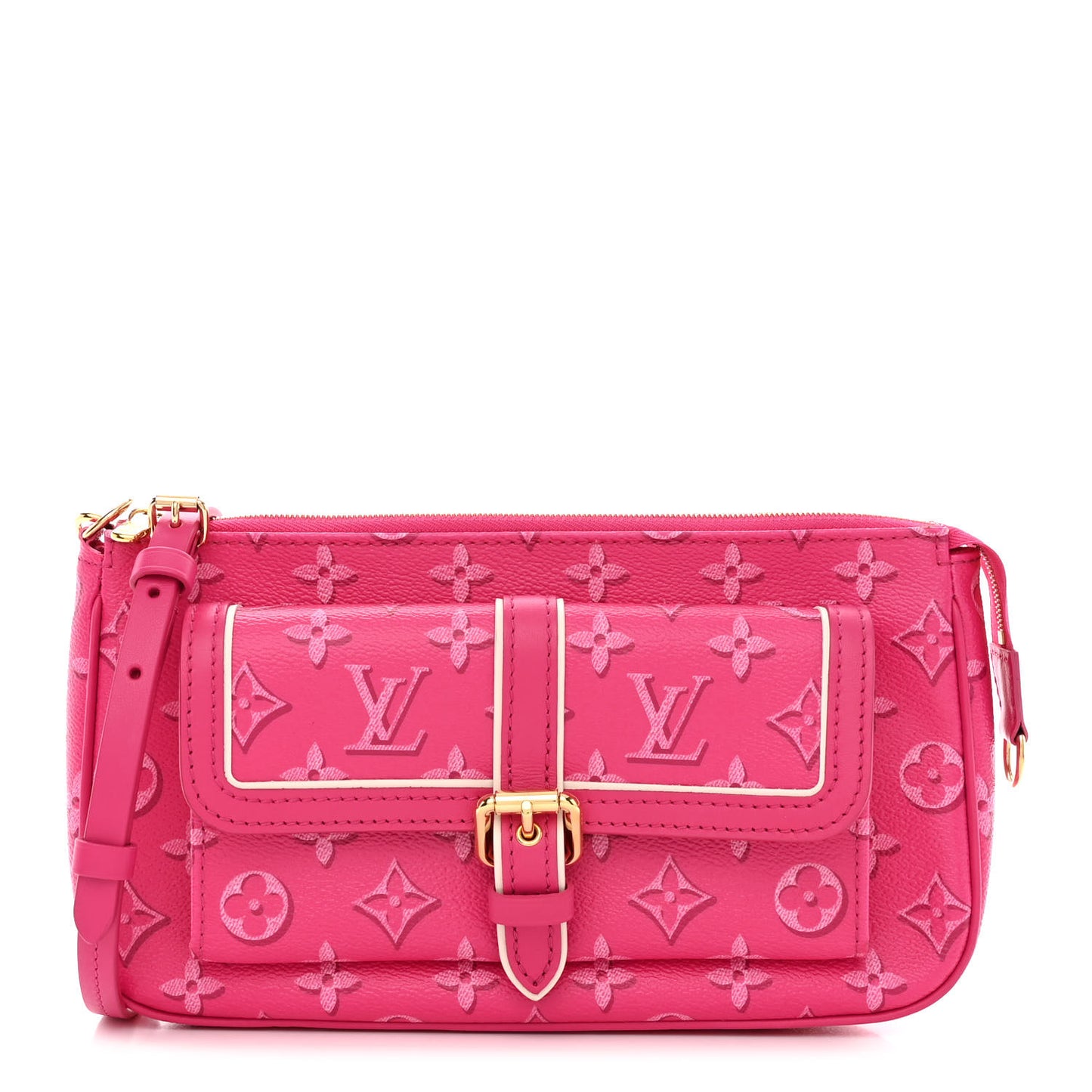 Monogram Fall For You Maxi Multi Pochette Accessories Fuchsia