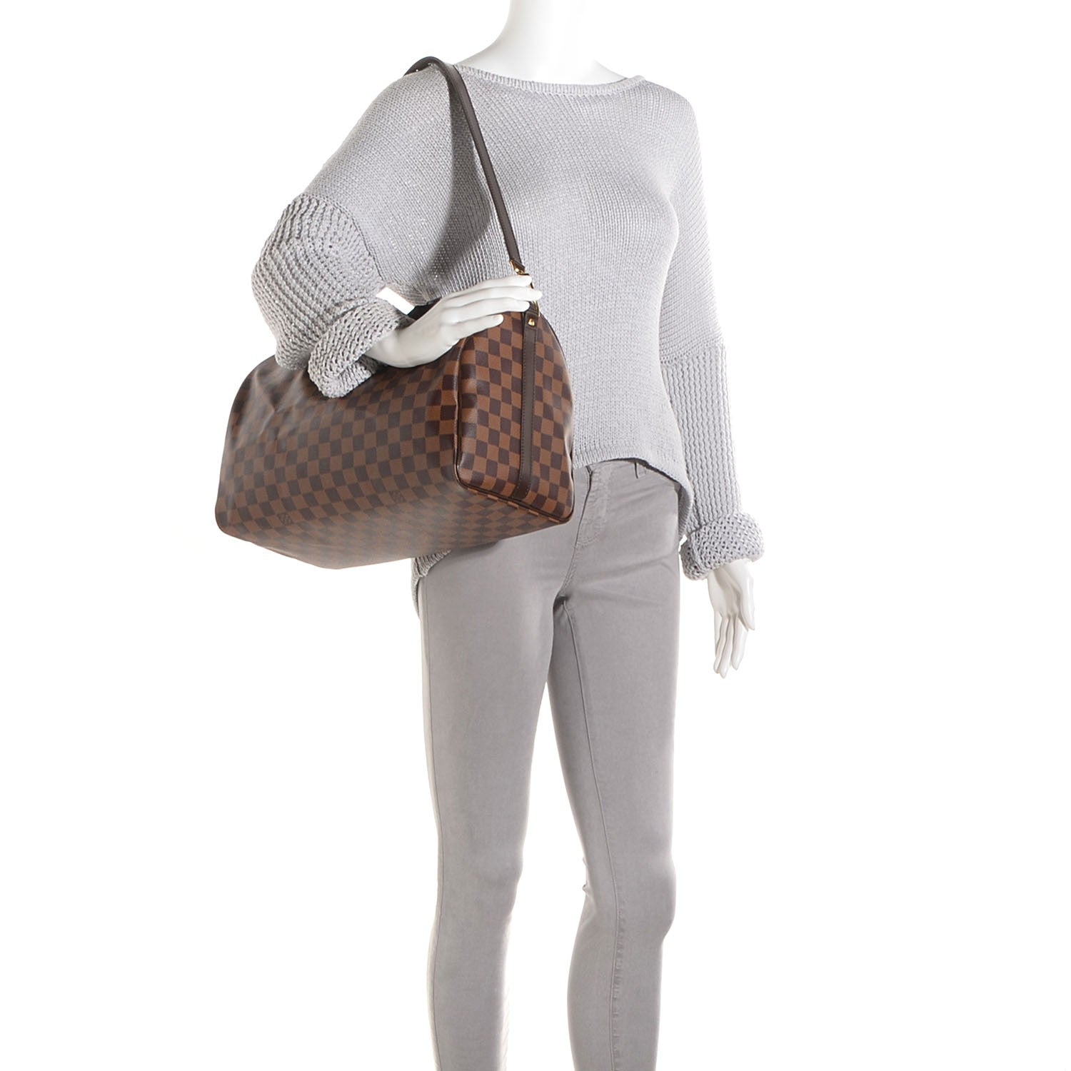 Louis Vuitton Damier Ebene Speedy Bandouliere 35 2 of 9