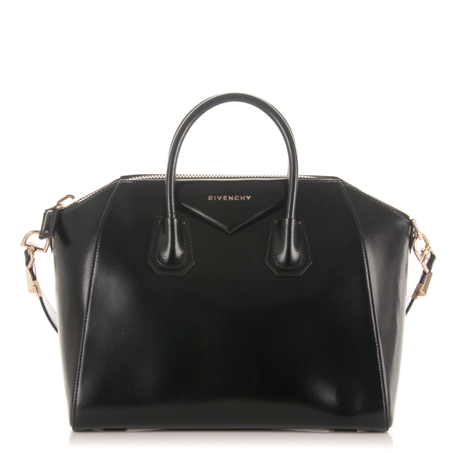 Givenchy Shiny Lord Calfskin Medium Antigona Black 1 of 8