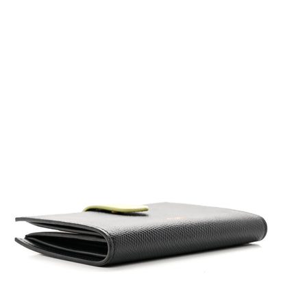 Celine Grained Calfskin Medium Multifunction Strap Wallet Blue Green 4 of 7