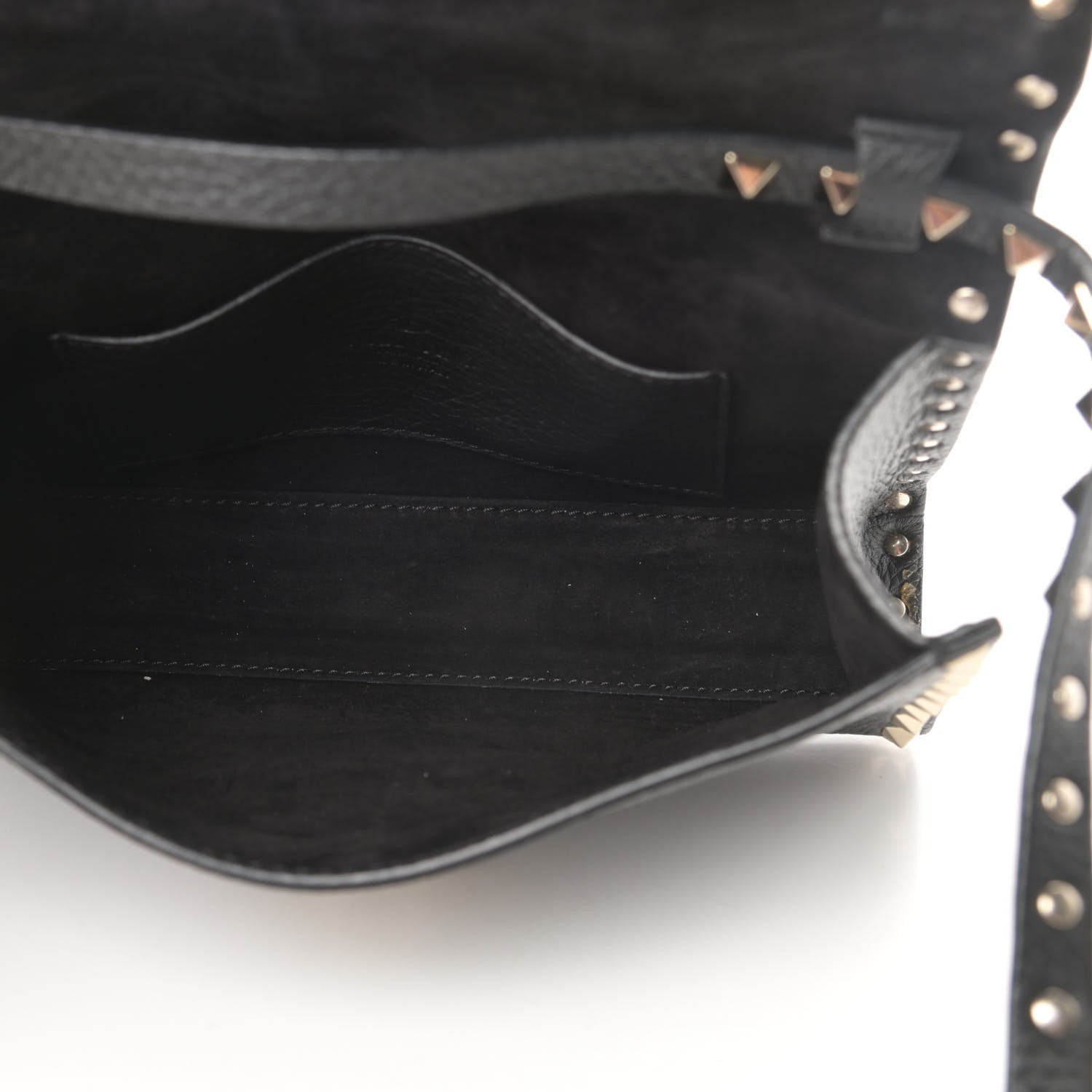 Valentino Garavani Pebbled Calfskin Medium Rockstud Flip Lock Crossbody Bag Black 5 of 13