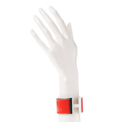 Hermes Enamel Extra Wide Clic Clac H Bracelet PM Red 2 of 4