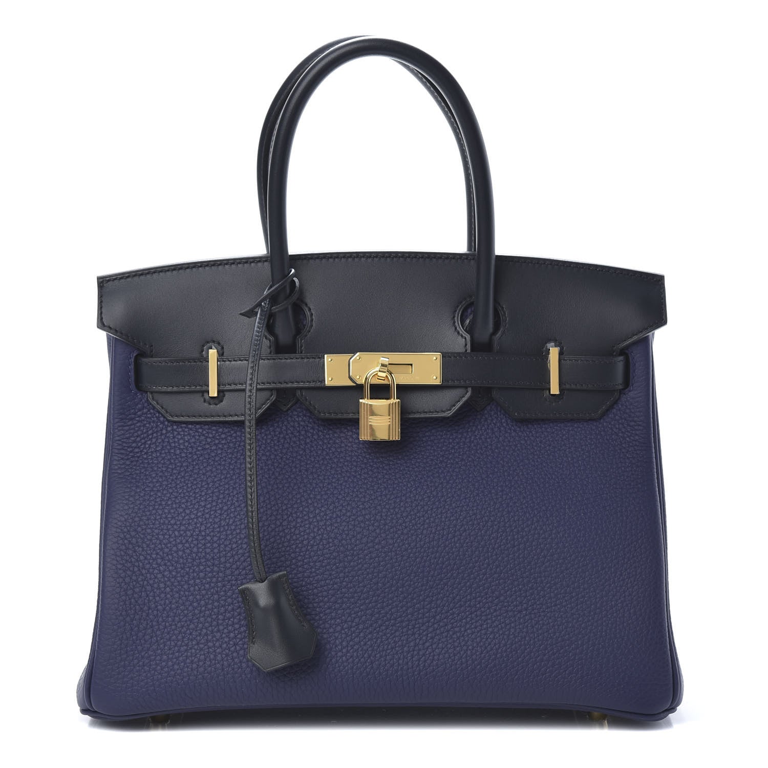 Hermes Taurillon Clemence Sombrero Birkin 30 Bleu Encre Bleu Obscur 1 of 10