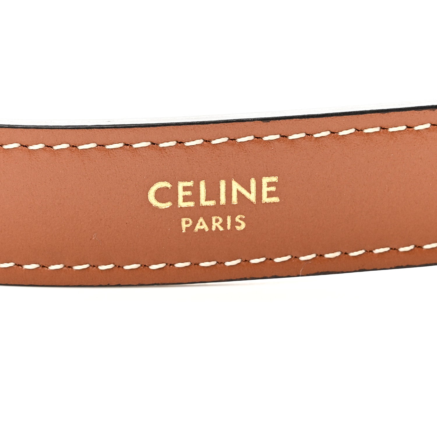 Celine Canvas Calfskin Ava Triomphe Shoulder Bag White 6 of 9
